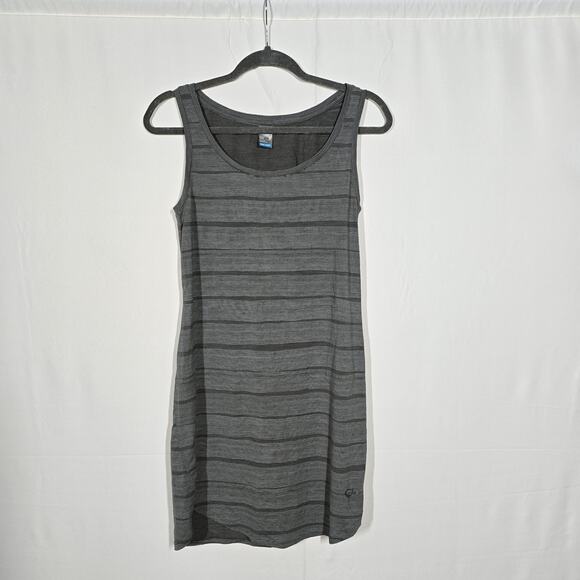 Icebreaker Cool-Lite Yanni Tank Dress Performance Merino Striped Gray Small - Picture 1 of 7